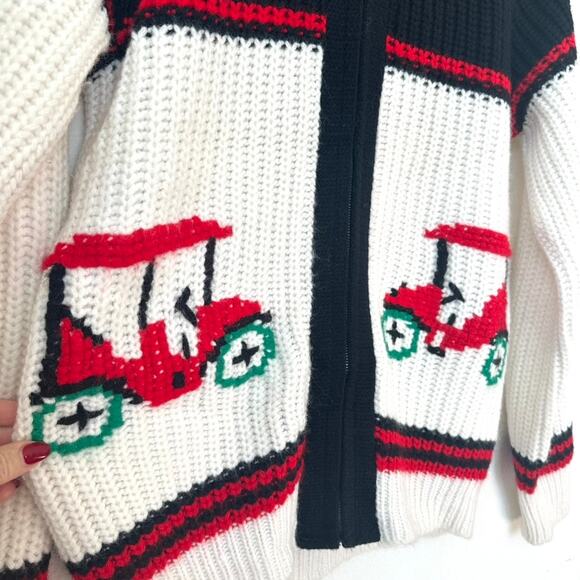 Vintage Simpsons Sears Cowichan Cardigan Knit Sweater 60s/70s Men’s M (38-40) - Picture 3 of 9